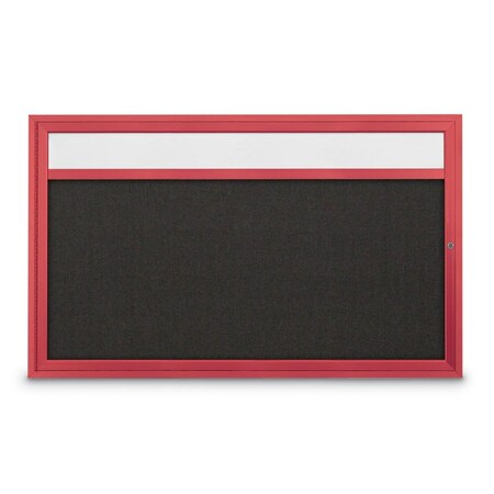 United Visual Products Slim Enclosed Corkboard, 30"x36", Gold Alum Frame/Cork UVEB3036-GOLD-CORK